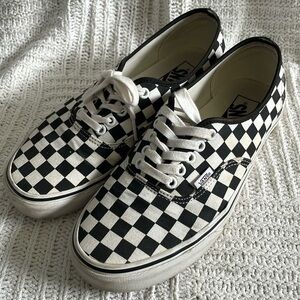 Checkerboard Lace Up Vans